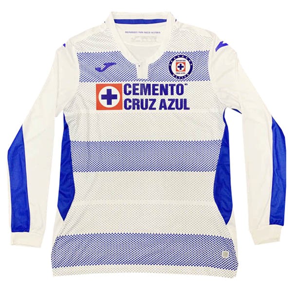 Maillot Football Cruz Bleu Exterieur ML 2020-21 Blanc